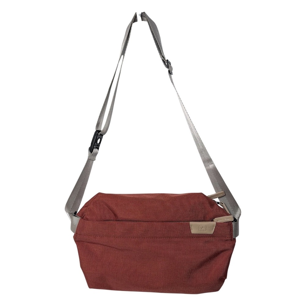 Unisex Medium Rust Orange Nylon Crossbody Gorpcore, Hiking, Outdoors